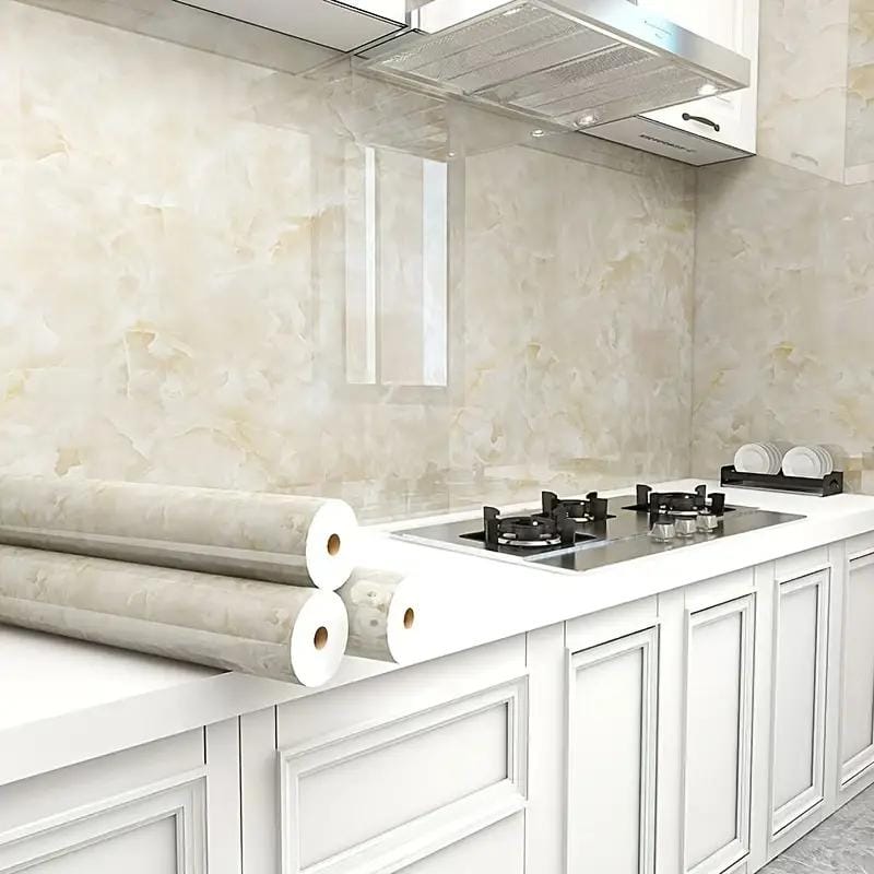 Self-Adhesive Waterproof Marble Sheet Roll – 4 Elegant Colors