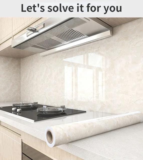 Self-Adhesive Waterproof Marble Sheet Roll – 4 Elegant Colors