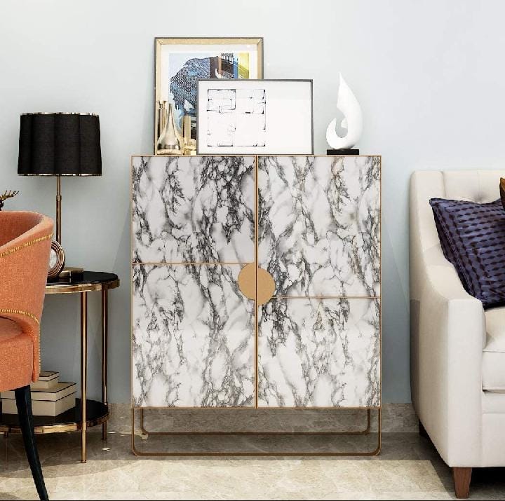 Self-Adhesive Waterproof Marble Sheet Roll – 4 Elegant Colors
