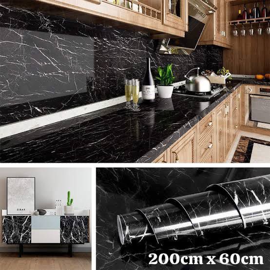 Self-Adhesive Waterproof Marble Sheet Roll – 4 Elegant Colors