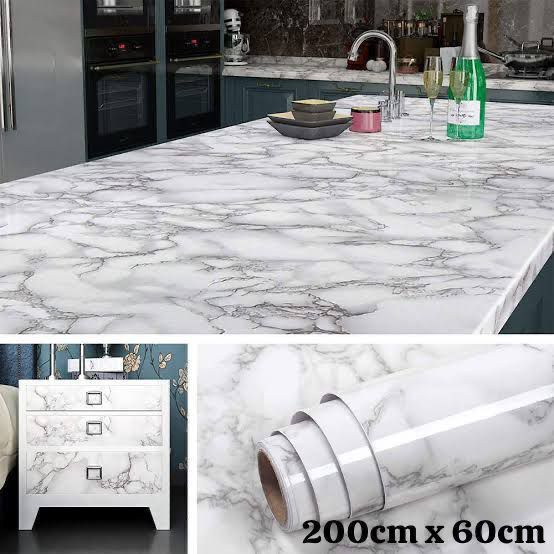 Self-Adhesive Waterproof Marble Sheet Roll – 4 Elegant Colors