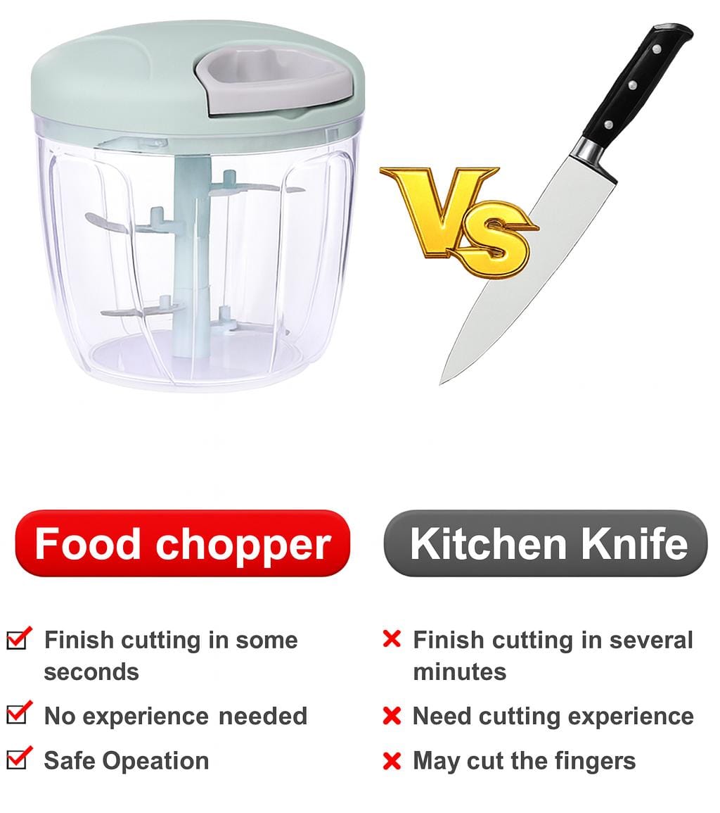 Eotia 5-Blade Stainless Steel Hand Food Chopper