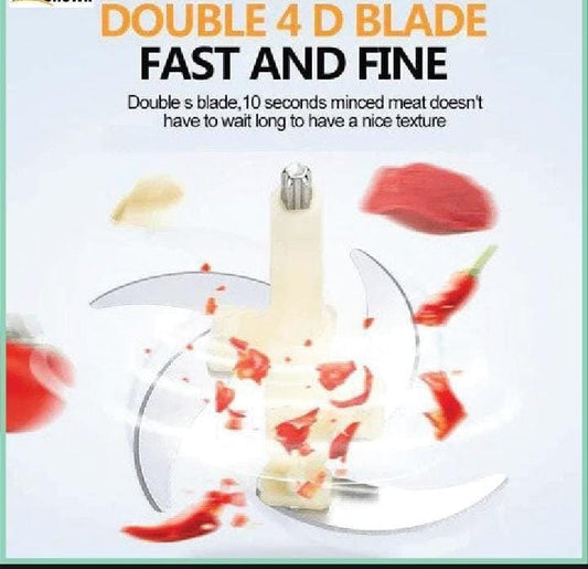 Multifunction Hand Push Chopper With 3 Blades