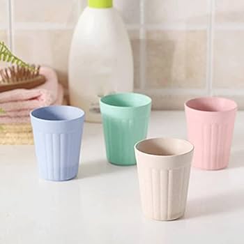 PP Multicolor Unbreakable Glass Set – 4 Pcs
