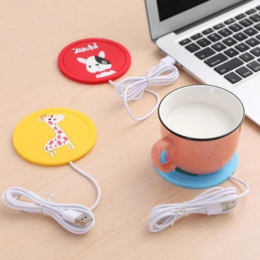Cartoon Silicone Electric Insulation Coaster USB Warmer