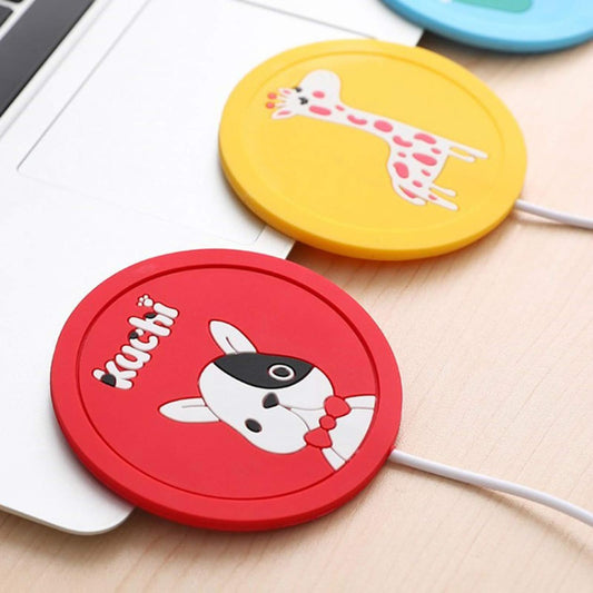 Cartoon Silicone Electric Insulation Coaster USB Warmer