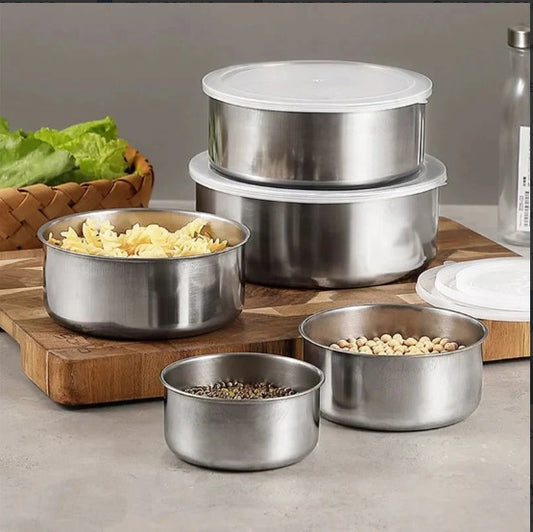 5 Pcs Stainless Steel Bowl Set