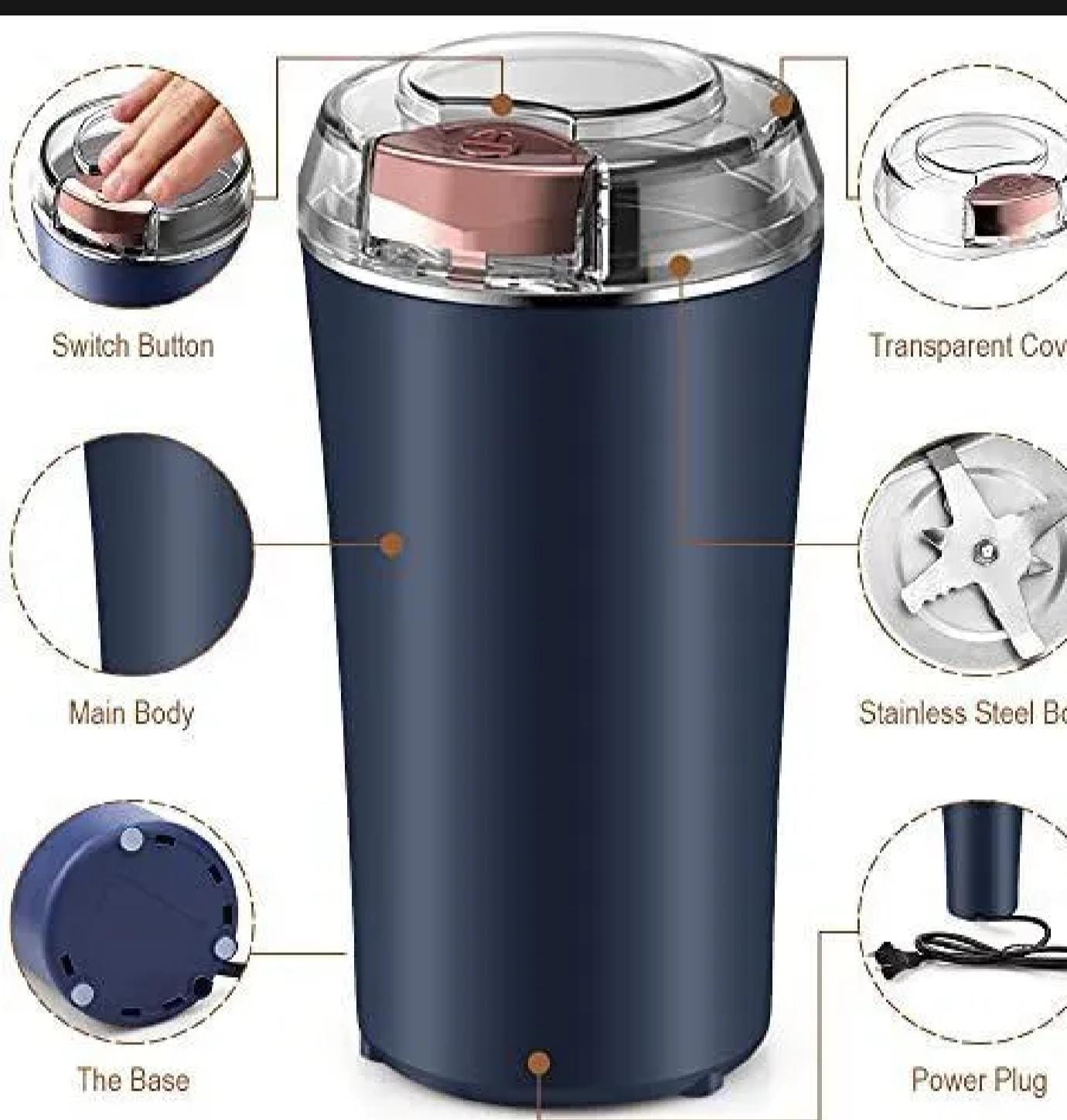 Powerful Electric Masala & Coffee Grinder