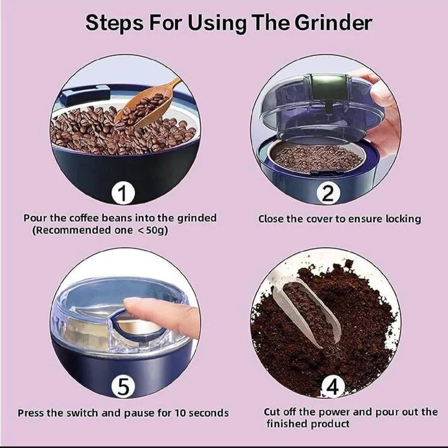 Powerful Electric Masala & Coffee Grinder
