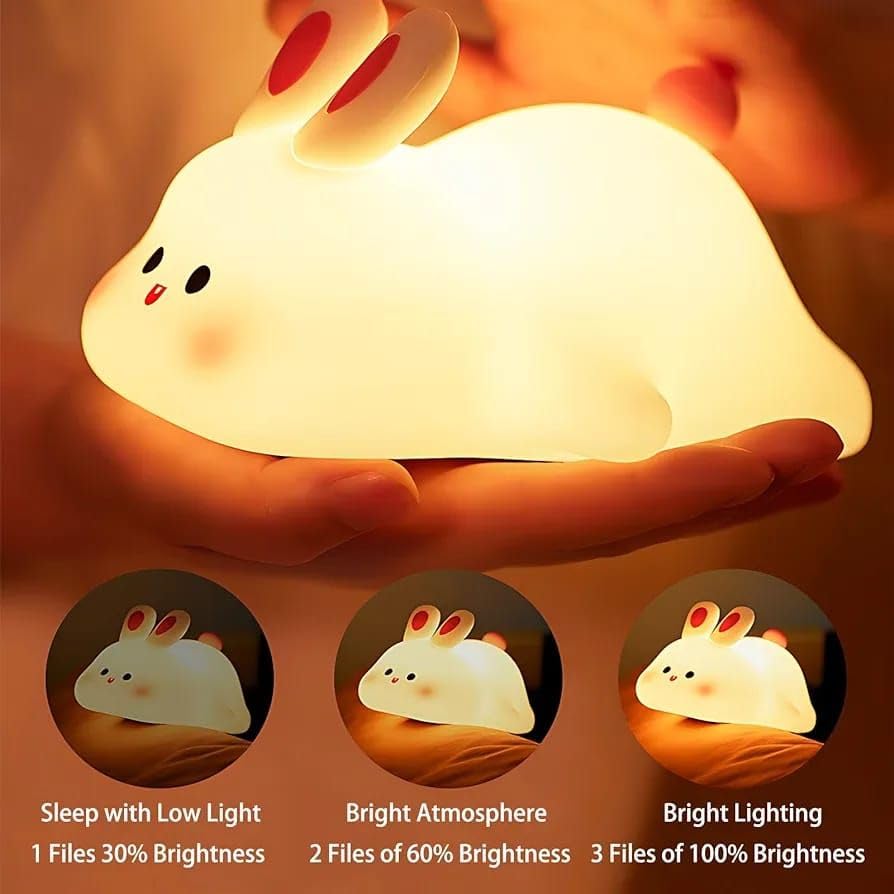 Rabbit Silicone Night Light with Music & Timer