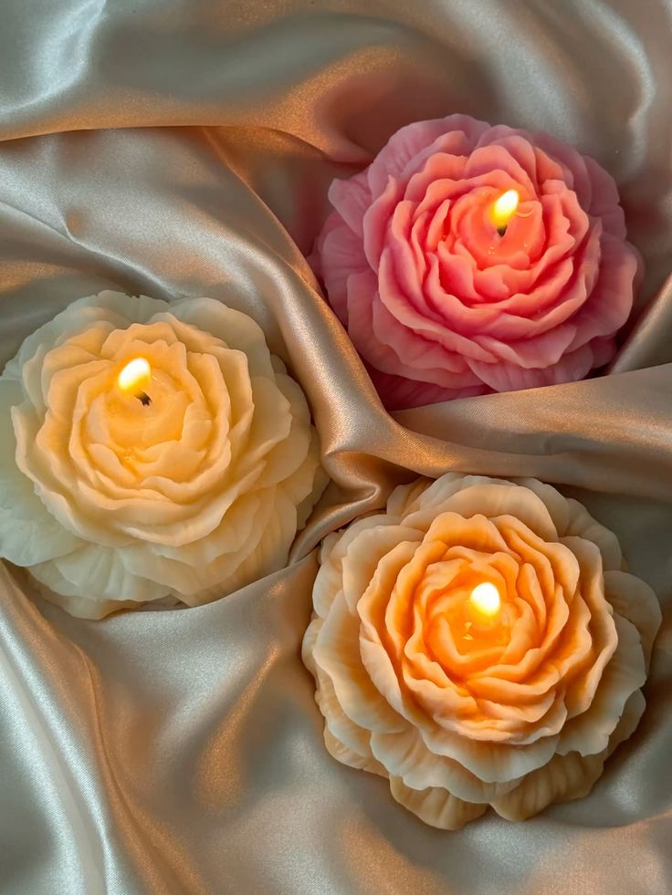 Peony Flower Shape Scented Candle