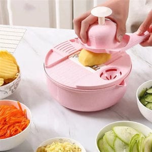 Multi-Function 9-in-1 Vegetable Basket Cutter & Slicer