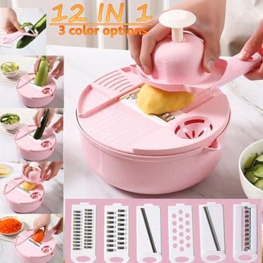 Multi-Function 9-in-1 Vegetable Basket Cutter & Slicer