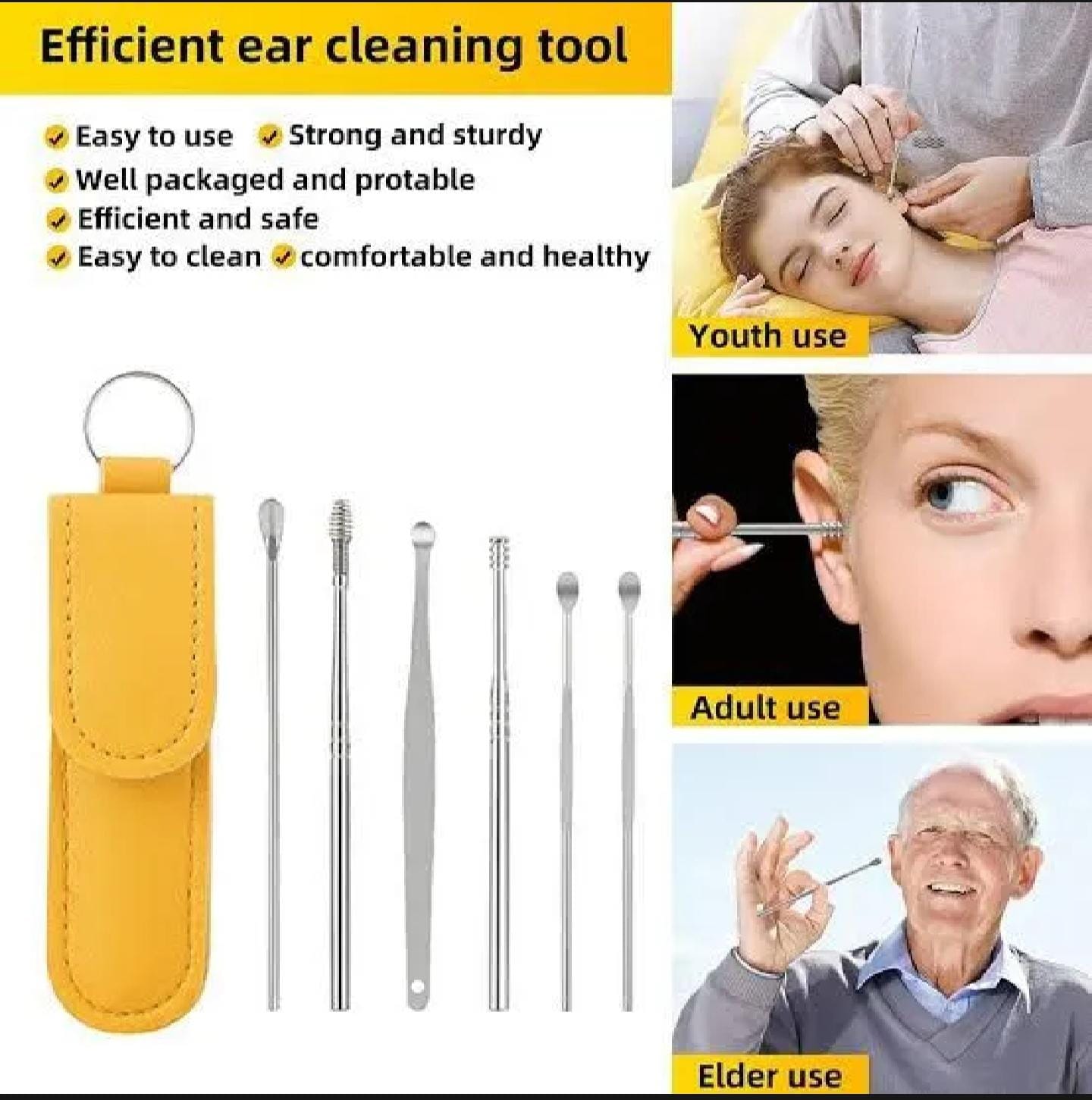 Stainless Steel Ear Wax Cleaner Set