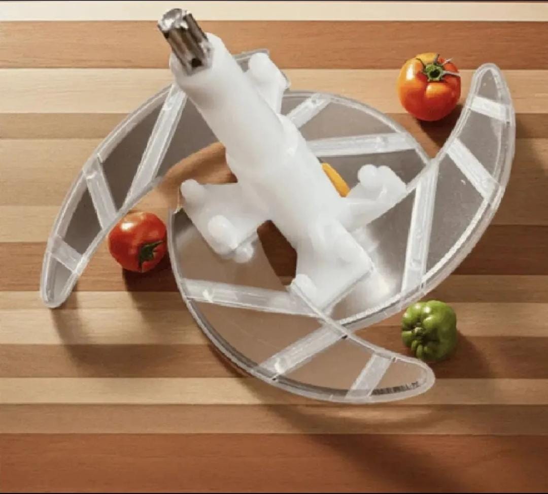4 Blades Push Chopper with Stainless Steel Bowl