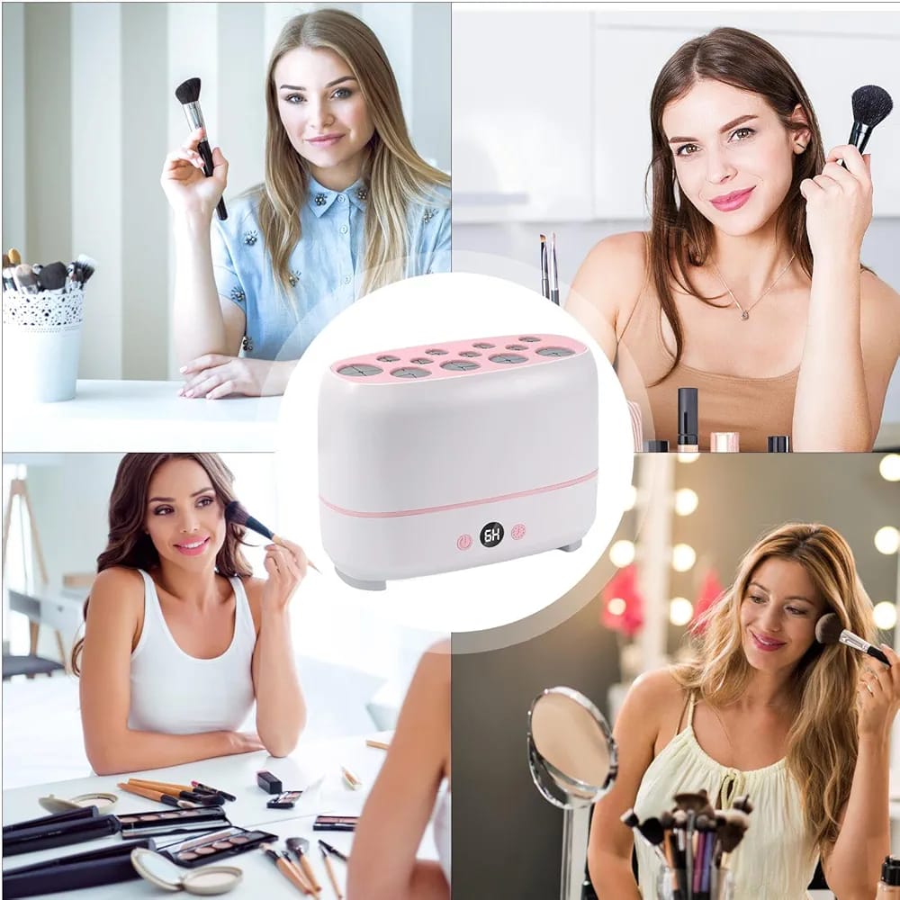 12 Pieces Electric Makeup Brush & Sponge Dryer