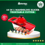 10 In 1  Mandoline Slicer Vegetable Cutter with Storage Box