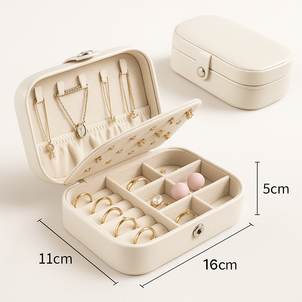 2-Layer Luxury Travel Jewelry Organizer