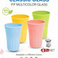 PP Multicolor Unbreakable Glass Set – 4 Pcs