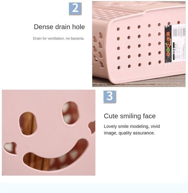 Smiley Face 3-Section Multi-Purpose Storage Organizer