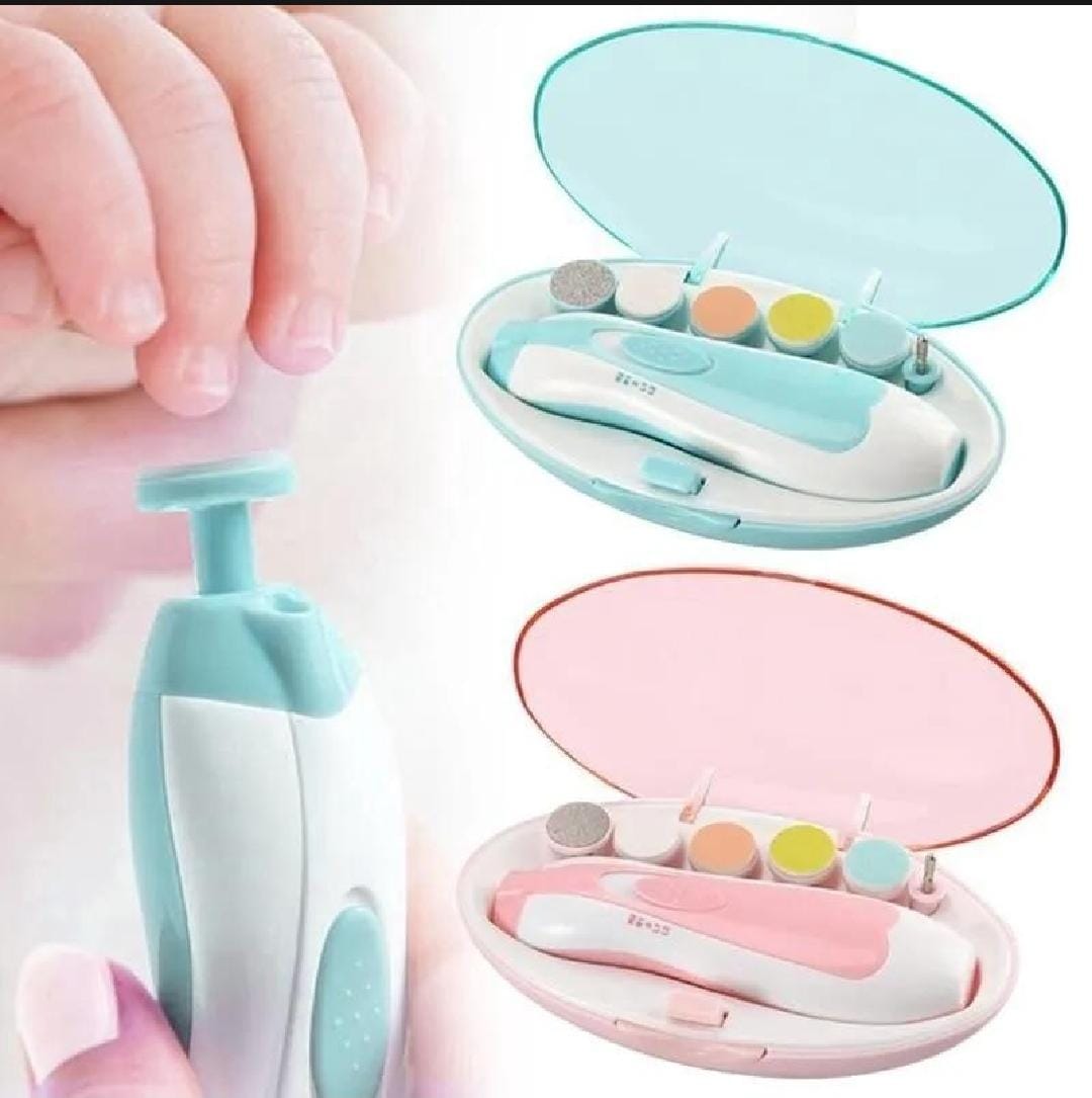 Electric Baby Nail Trimmer Kit (with 6 Grinding Heads)