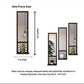 Wooden Wall Mirror with Shelf - Set Of 3
