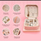Portable PU Leather Jewelry Organizer Box