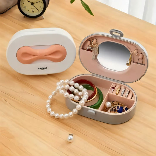 Silicone Premium Bowknot Jewelry Organizer Box with Box Packing