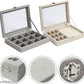 Velvet Jewelry Organizer Box with Clear Lid