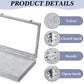 Velvet Jewelry Organizer Box with Clear Lid