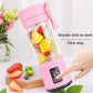 Mini USB Juicer Blender 6-Blade Rechargeable Portable Smoothie Maker