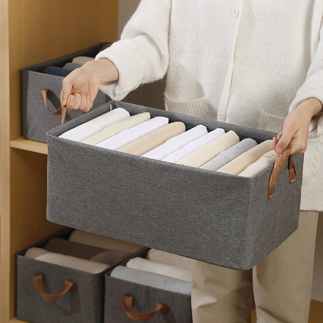 3-in-1 Foldable Clothes Organizer Box