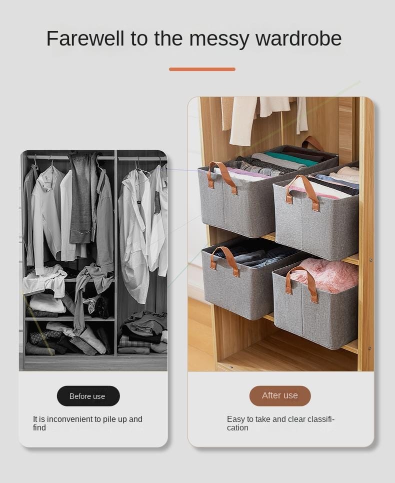 3-in-1 Foldable Clothes Organizer Box