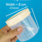 Pack of 6 , 2 Transparent Plastic Round Storage Jars with Spoons