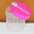 Pack of 6 , 2 Transparent Plastic Round Storage Jars with Spoons