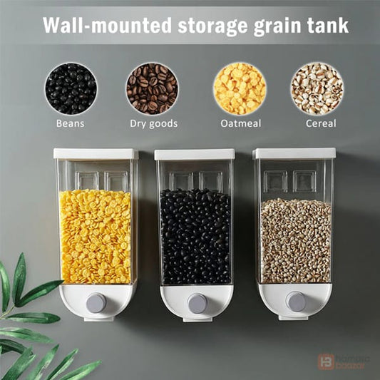 Wall Mounted Punch Free Rice And Cereal Dispenser
