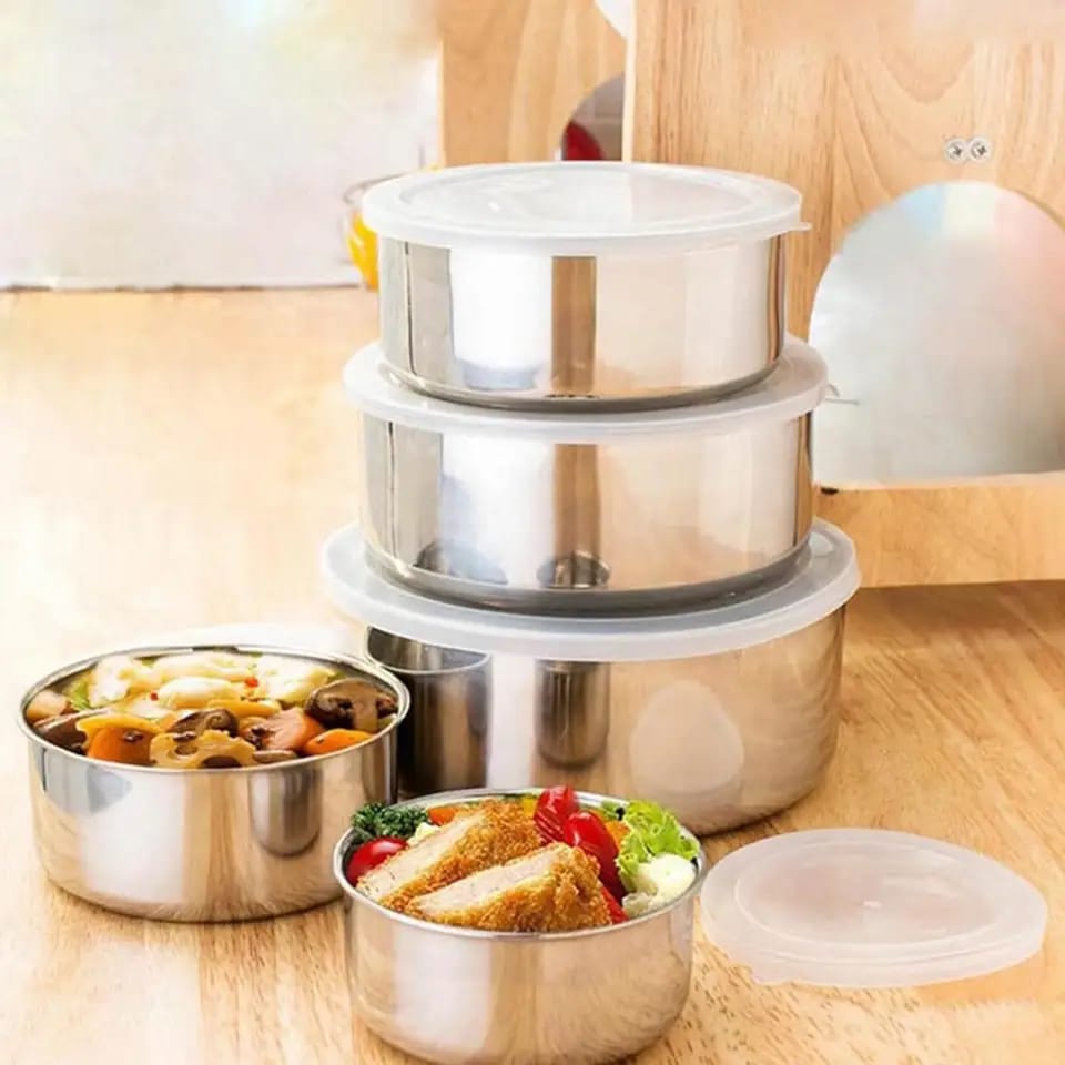 5 Pcs Stainless Steel Bowl Set