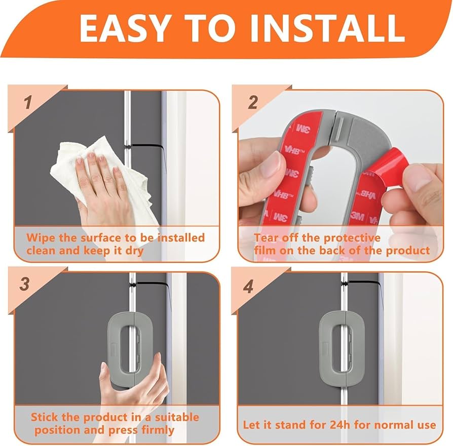 Child Safety Lock for Refrigerator, Cabinets & Doors