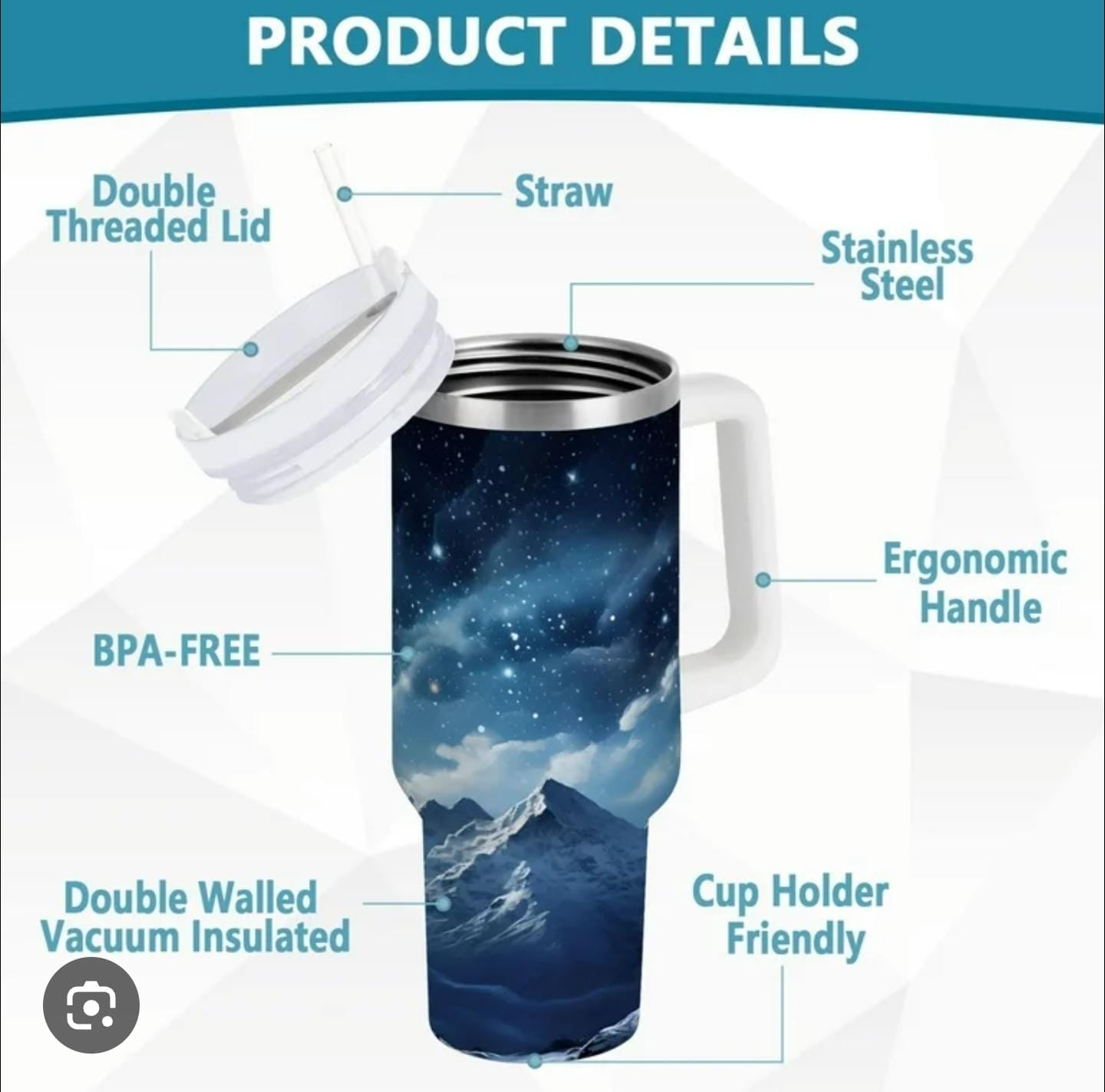 Stanley Quencher H2.0 40oz Stainless Steel Marble Tumbler