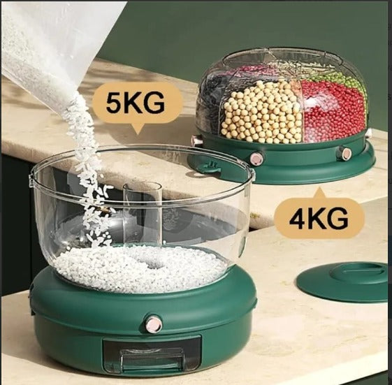 9KG Double Layer 360° Rotating Grain Dispenser
