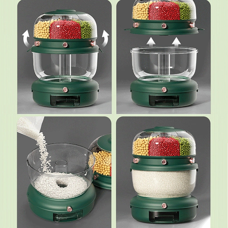 9KG Double Layer 360° Rotating Grain Dispenser