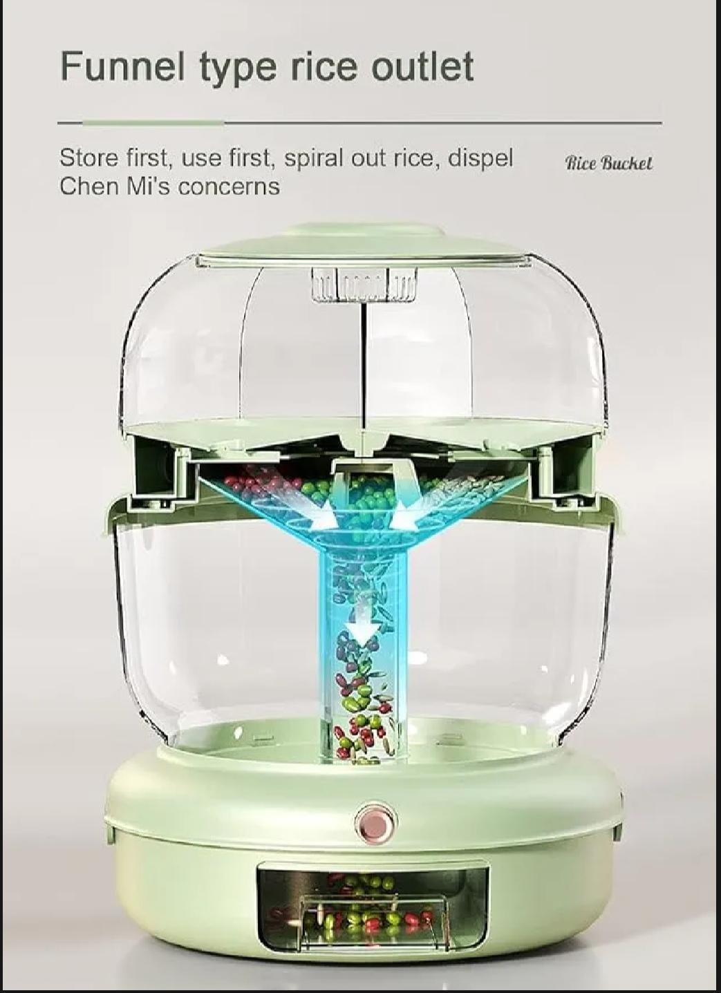 9KG Double Layer 360° Rotating Grain Dispenser