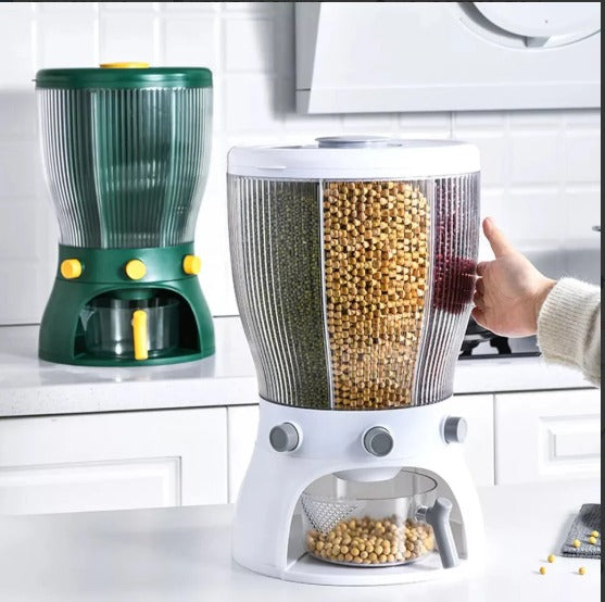 4 Partition Rotating Cereal Dispenser
