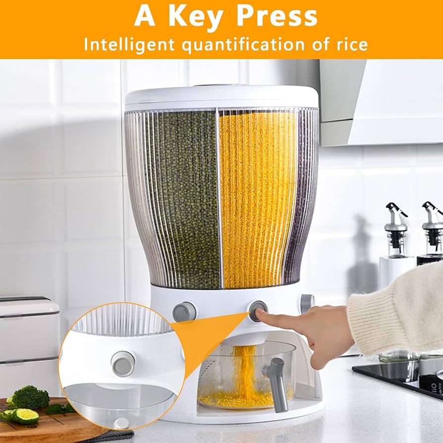 4 Partition Rotating Cereal Dispenser
