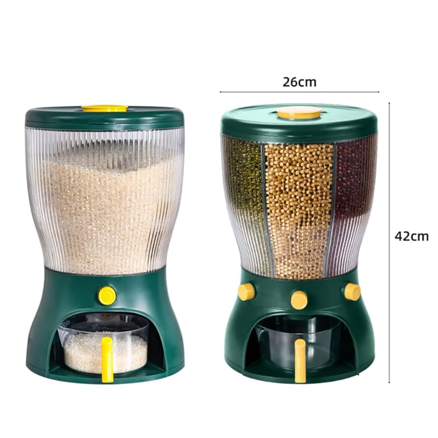4 Partition Rotating Cereal Dispenser