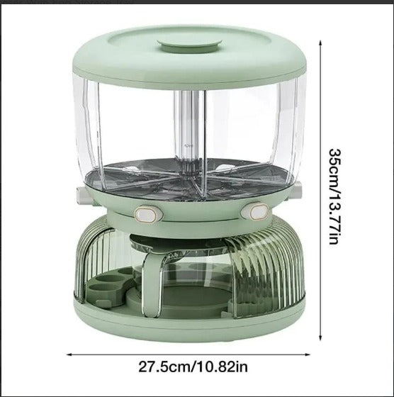 Rotating Grain Dispenser With Egg Storage Tray