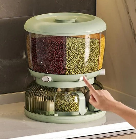 Rotating Grain Dispenser With Egg Storage Tray