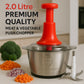 4 Blades Push Chopper with Stainless Steel Bowl