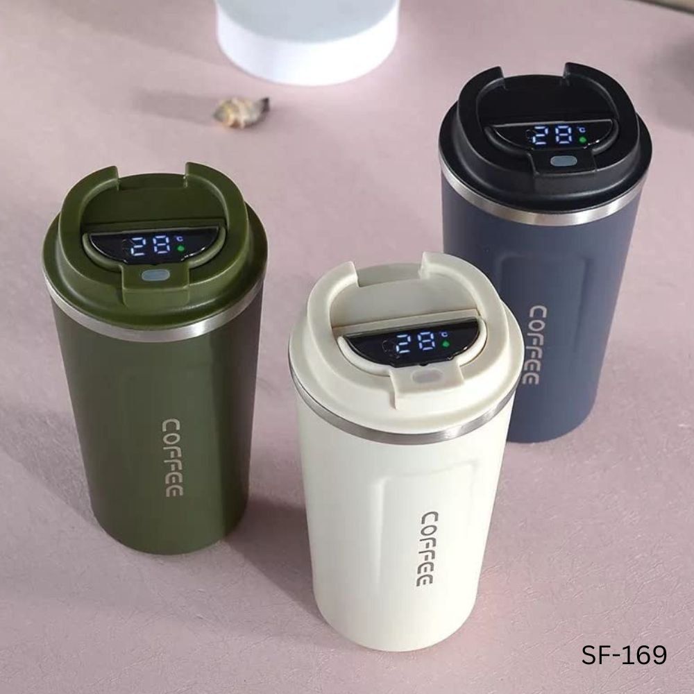 LED Temperature HotnCold Stainless Steel Coffee Mug