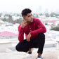 Men’s Long Sleeve Henley Shirt